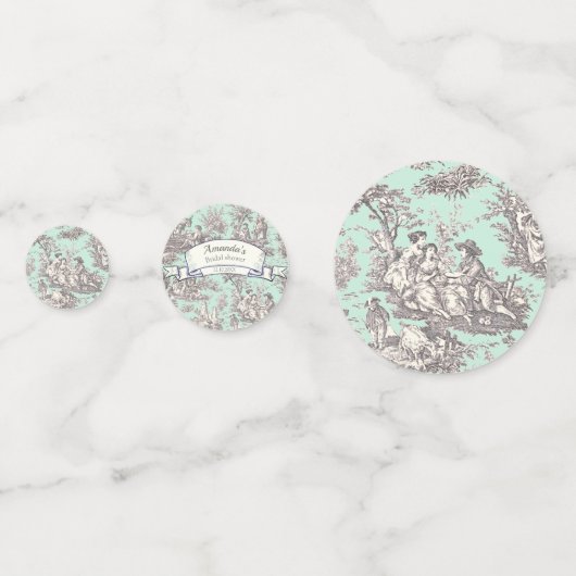 Vintage Pfefferminze Konfetti (Vorderseiten)