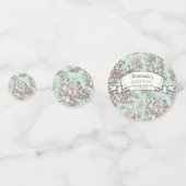 Vintage Pfefferminze Konfetti (Rückseiten)