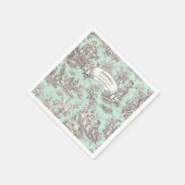 Vintage Pfefferminze Serviette (Ecke)