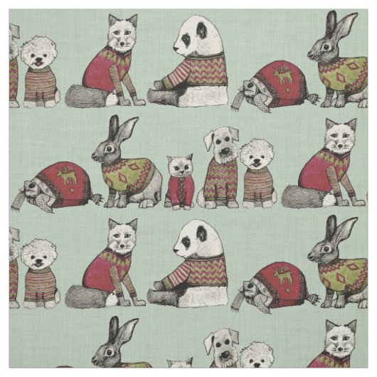 Vintage Pfefferminze Stoff (Muster)