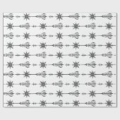 Vintage Pfeilzeilenart Geschenkpapier (Flach)