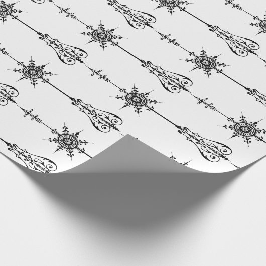 Vintage Pfeilzeilenart Geschenkpapier (Ecke)
