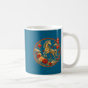 Vintage-Pferd 2026 Chinesische Neue Grafik-Kunst Kaffeetasse
