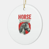 Vintage-Pferd-Daddy-Gravur Keramik Ornament (Links)