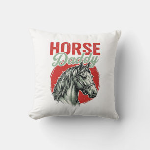Vintage-Pferd-Daddy-Gravur Kissen
