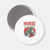 Vintage-Pferd-Daddy-Gravur Magnet (Vorderseite/Rückseite)