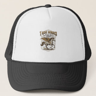 Vintage-Pferd-Drache-Fantasy-Reiter-Shirt-Design_1 Truckerkappe