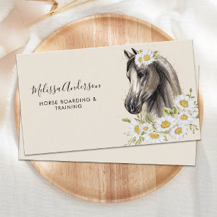 Vintage Pferd Floral Personalisierte Reitsport  Visitenkarte