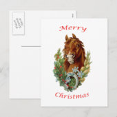 Vintage-Pferd Frohe Weihnachten (Vorne/Hinten)
