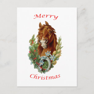 Vintage-Pferd Frohe Weihnachten