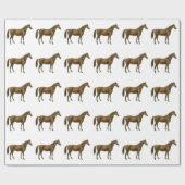 Vintage-Pferd Geschenkpapier (Flach)