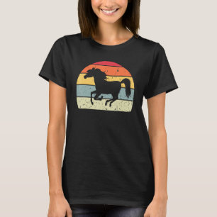 Vintage Pferd Retro Pferd Silhouette Farm Tier 8 T-Shirt