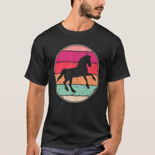 Vintage Pferd Retro Pferd Silhouette Tier 70er T-Shirt