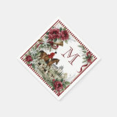 Vintage Pferd Serviette (Ecke)