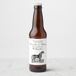 Vintage Pferd Stehend Bierflaschenetikett
