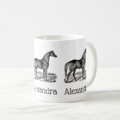 Vintage Pferd Stehend Kaffeetasse (VorderseiteRechts)