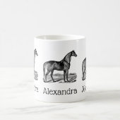 Vintage Pferd Stehend Kaffeetasse (Mittel)