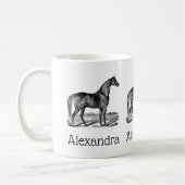 Vintage Pferd Stehend Kaffeetasse (Links)