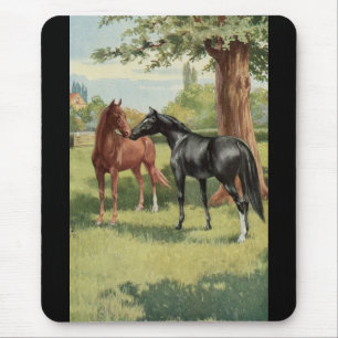 Vintage-Pferd-Stute-Hengst-Reitsport Mousepad