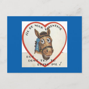 Vintage-Pferd-Valentinstag Feiertagspostkarte