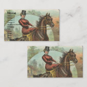 Vintage Pferd Visitenkarte (Vorne/Hinten)