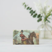 Vintage Pferd Visitenkarte (Stehend Vorderseite)