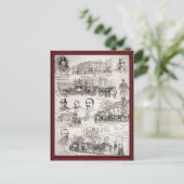 Vintage Pferde am Arbeitsplatz Postkarte (Stehend Vorderseite)