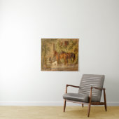 Vintage Pferde bei Porch Albrecht Adam Wandteppich (Beispiel (Horizontal))