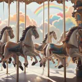 Vintage Pferde Karussell Decoupage Papier. Seidenpapier