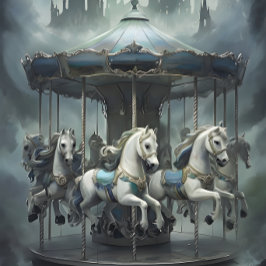 Vintage Pferde Karussell Decoupage Papier. Seidenpapier