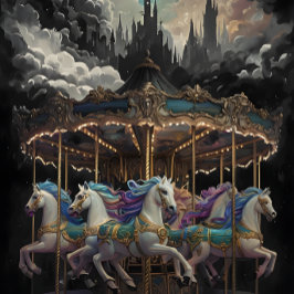 Vintage Pferde Karussell Decoupage Papier. Seidenpapier