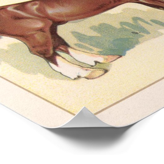 Vintage Pferde Poster (Ecke)