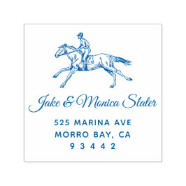 Vintage Pferde- und Reitsport Rücksendeadresse Permastempel