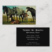 Vintage Pferde - Visitenkarten Visitenkarte (Vorne/Hinten)