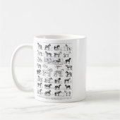 Vintage Pferdearten Pferderasse Ridi Kaffeetasse (Links)