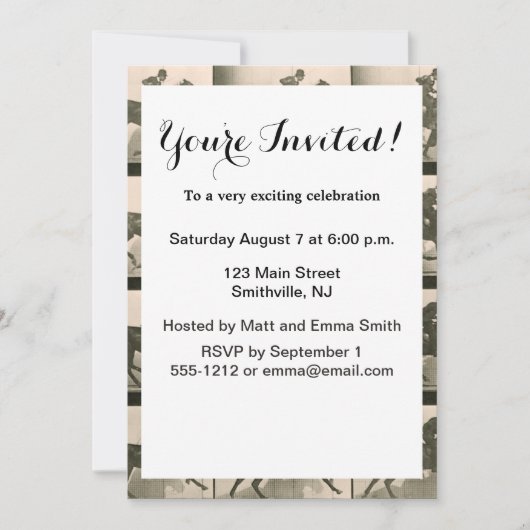 Vintage Pferdefotografie Einladung (Vorderseite)