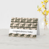 Vintage Pferdefotografie Karte (Gelbe Blume)