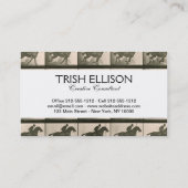 Vintage Pferdefotografie Visitenkarte (Rückseite)