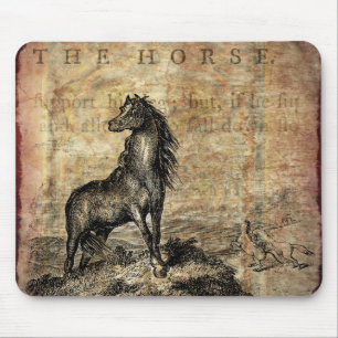Vintage Pferdegepflegte und Arabienpferde Mousepad
