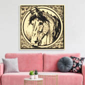 Vintage Pferdekopfskizze Leinwanddruck (Insitu (Wohnzimmer))