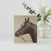 Vintage Pferdepostkarte Feiertagspostkarte (Stehend Vorderseite)