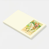 Vintage-Pferdereiter Post-it Klebezettel (angewinkelt)