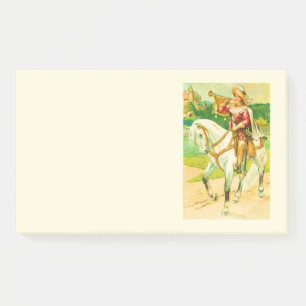 Vintage-Pferdereiter Post-it Klebezettel