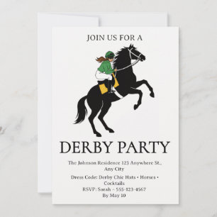 Vintage-Pferderennen-Derby-Party-Einladung 2026 Einladung