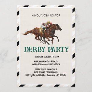 Vintage-Pferderennen-Derby-Party-Einladung Einladung