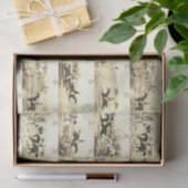 Vintage Pferderennfahrer und Jagdhunde Seidenpapier (Geschenk)