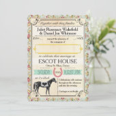 Vintage Pferdeshow-Plakat-Hochzeits-Einladung Einladung (Stehend Vorderseite)