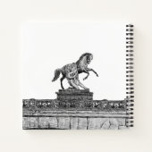 Vintage Pferdeskulptur auf der Brücke von Anichkov Notizblock (Rückseite)