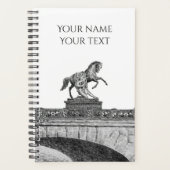 Vintage Pferdeskulptur auf der Brücke von Anichkov Planer (Vorderseite)