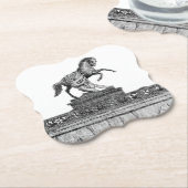 Vintage Pferdeskulptur auf der Brücke von Anichkov Untersetzer (angewinkelt)